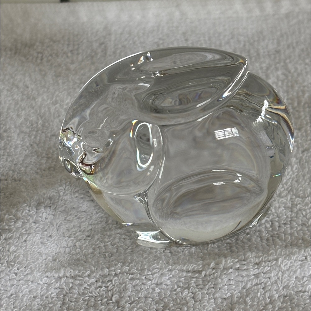 Baccarat crystal bunny  3” X 3 “